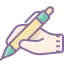 hand-with-pen icon